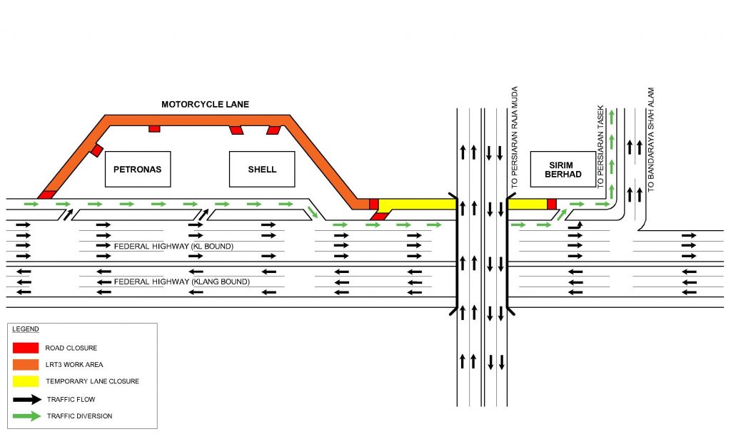 Traffic Announcement : Temporary Motorcycle Lane Closure Along Federal ...