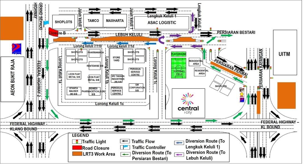 Traffic Announcement Road Closures And Traffic Diversions On Lebuh ...