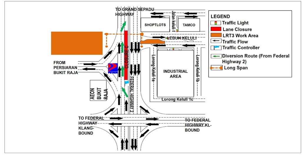 Traffic Announcement Road Closures And Traffic Diversions On Lebuh ...